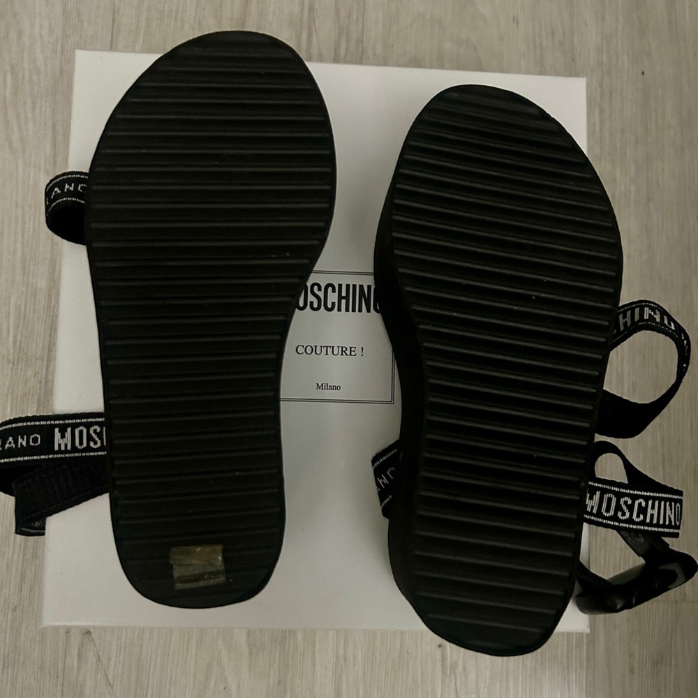Moschino Black and White Logo Straps - Picture 2 of 5
